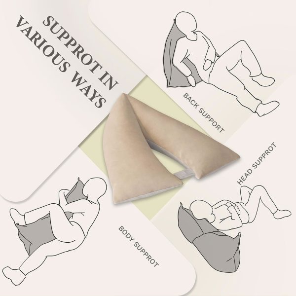 V Shaped Side Sleeper Pillow for Shoulder and Leg Relief - Изображение 3