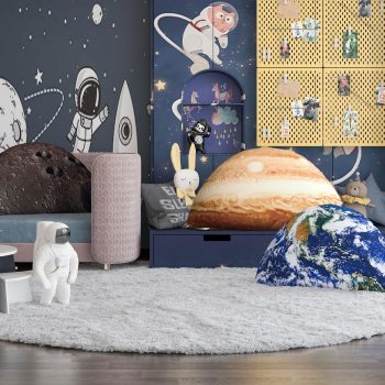 space themed headboard cushion earth 2801