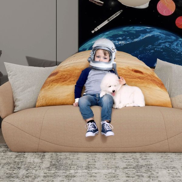 Space Themed Backrest Cushion for Kids - Headboard Pillow (Jupiter) - Εικόνα 5