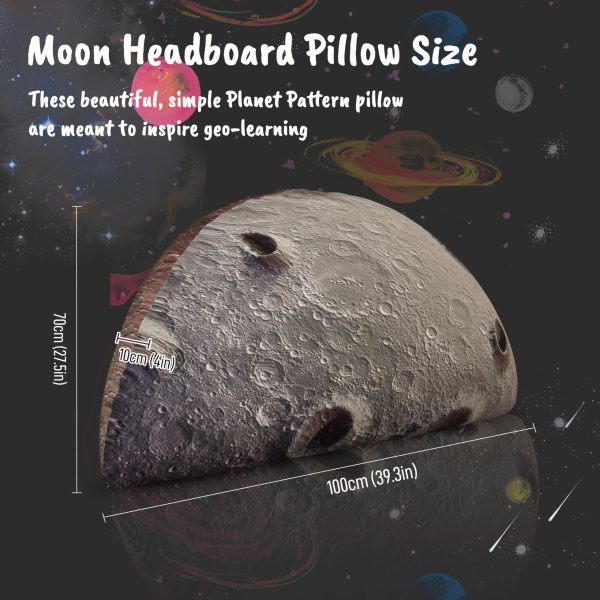 space themed headboard cushion moon 2784