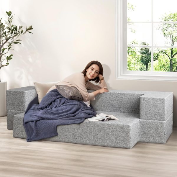 Portable Folding Sofa Bed, Play Mat: Space-Saving & Waterproof – 2 kép