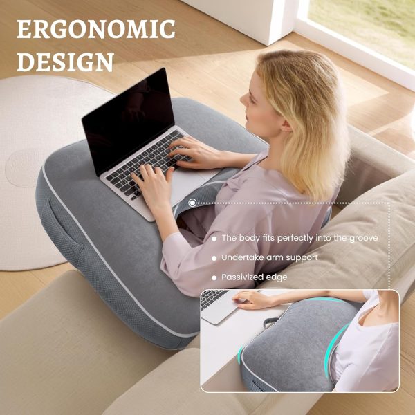 Ergonomic U-Shaped Gaming & Reading Support Pillow with Armrests - Afbeelding 2