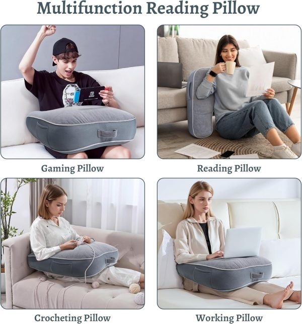 Ergonomic U-Shaped Gaming & Reading Support Pillow with Armrests - Afbeelding 4