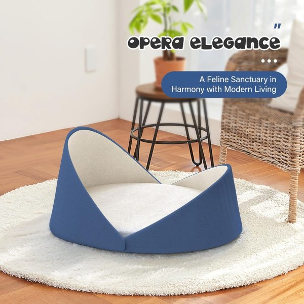 Large Shell Shaped Cat Couch - Modern Cat Bed - Εικόνα 2