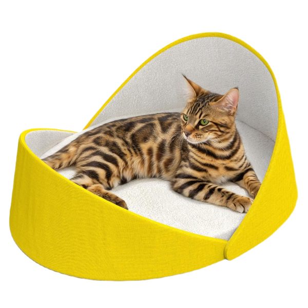 Large Shell Shaped Cat Couch - Modern Cat Bed - Kuva 8