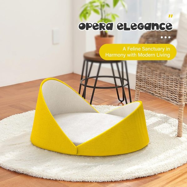 Large Shell Shaped Cat Couch - Modern Cat Bed - Kuva 9