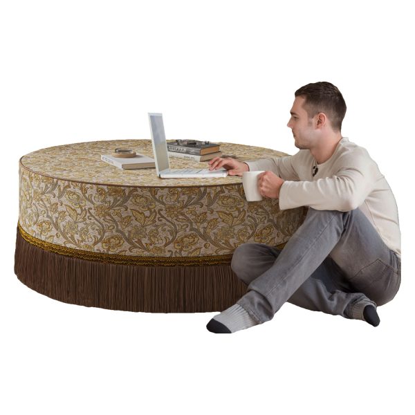 round upholstered ottoman table 4111