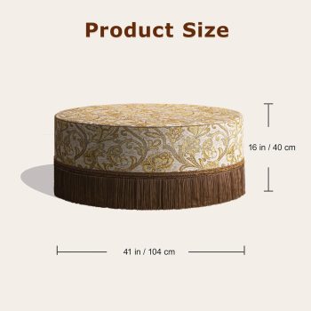 round upholstered ottoman table 4113