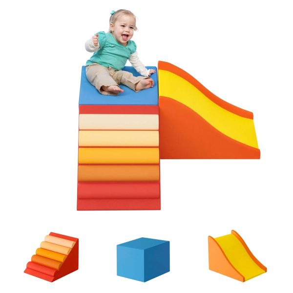 Toddler Foam Climbing Tower & Slide, 5 Pieces, Non-Slip - Изображение 18