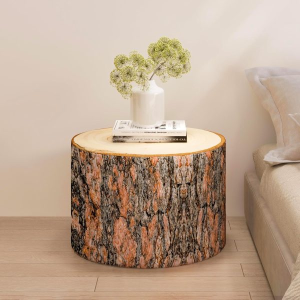 Wood Log Ottoman Pouf Cushion - Foam & Removable Cover - Obrázek 4