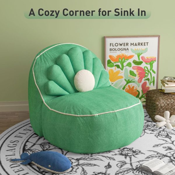 Cute Seashell Bean Bag Chair for Teens and Adults - Obrázek 2