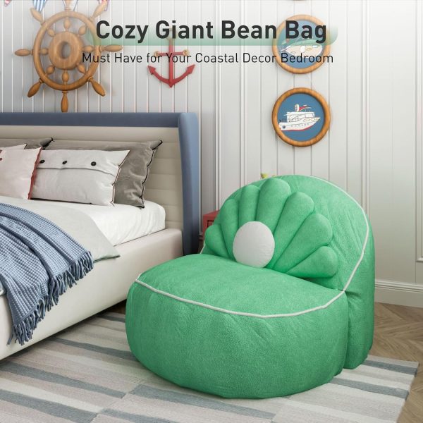 Cute Seashell Bean Bag Chair for Teens and Adults - Billede 6