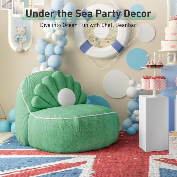 Cute Seashell Bean Bag Chair for Teens and Adults - Billede 7