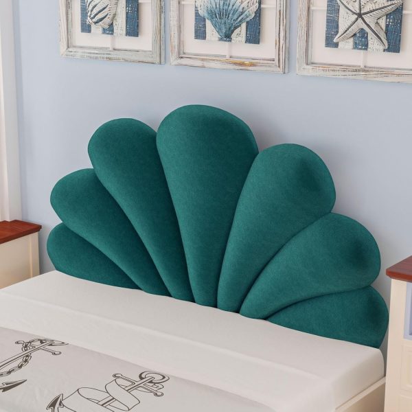 Seashell Shaped Headboard Cushion for Bedroom Decor - Immagine 2