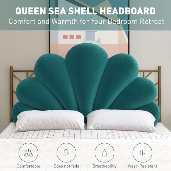 Seashell Shaped Headboard Cushion for Bedroom Decor - Immagine 6