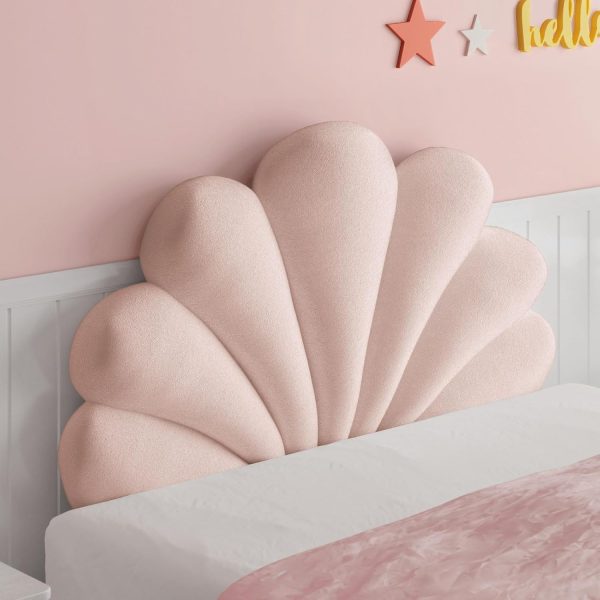 Seashell Shaped Headboard Cushion for Bedroom Decor - Immagine 8