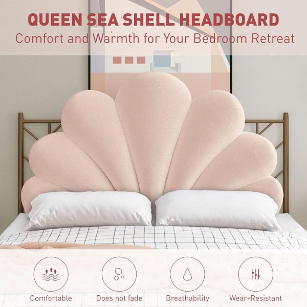 Seashell Shaped Headboard Cushion for Bedroom Decor - Immagine 9