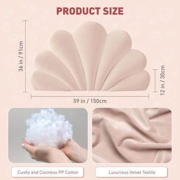 seashell shaped headboard pillow cushion 4193