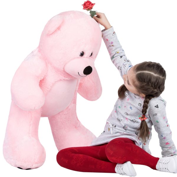 Large Cuddly Stuffed Animal Toy Big Teddy Bear Soft Bear Pink - Image 5