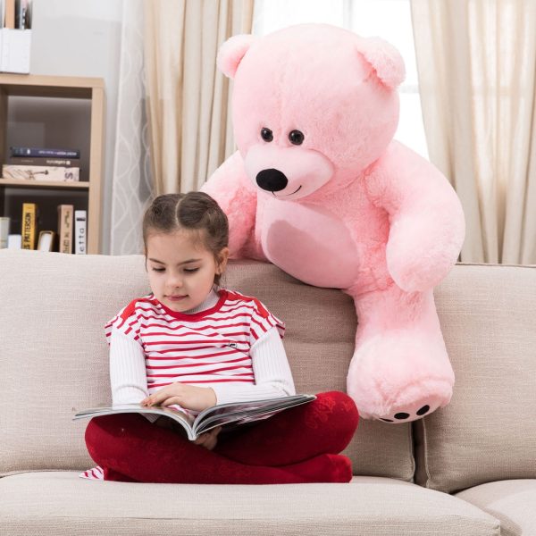 Large Cuddly Stuffed Animal Toy Big Teddy Bear Soft Bear Pink - Image 7