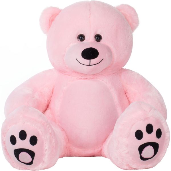 Large Cuddly Stuffed Animal Toy Big Teddy Bear Soft Bear Pink - Obraz 10