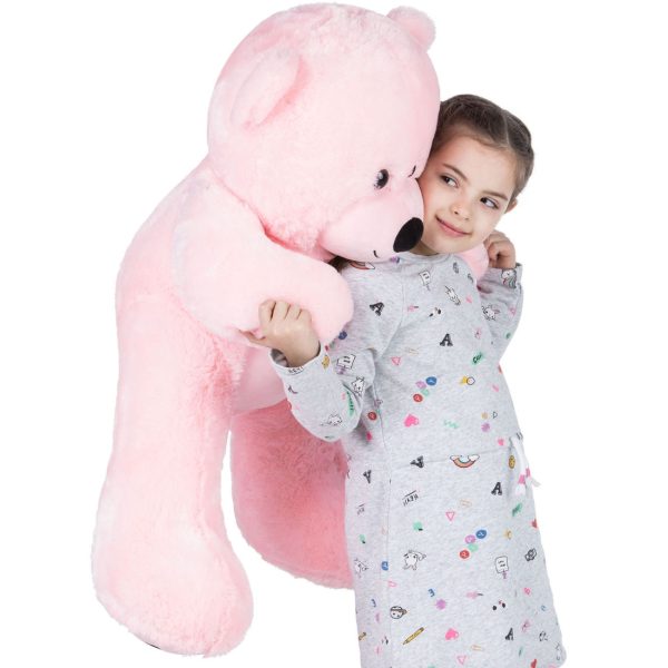 Large Cuddly Stuffed Animal Toy Big Teddy Bear Soft Bear Pink - Obraz 19