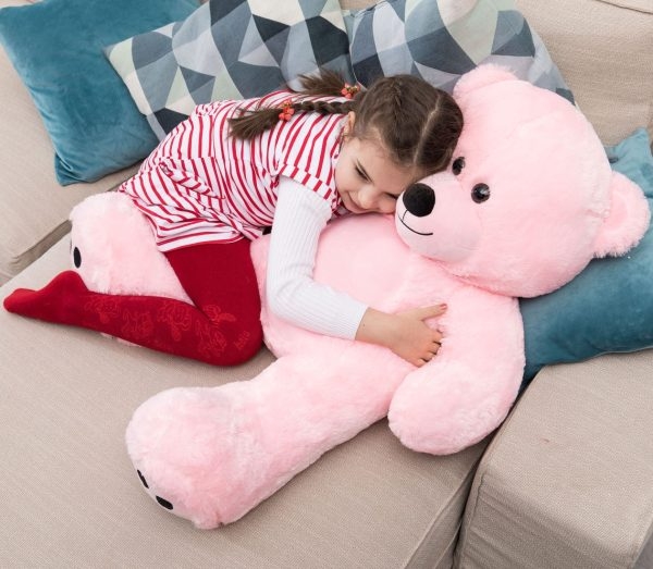 Large Cuddly Stuffed Animal Toy Big Teddy Bear Soft Bear Pink - Εικόνα 22