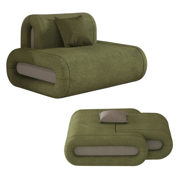 Convertible Floor Sofa with Removable Back Support - Imagem 3