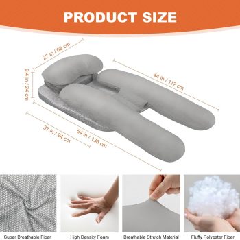 side sleeper pillow with arm hole 4411