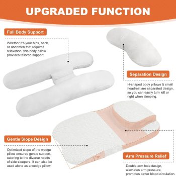 side sleeper pillow with arm hole 4414