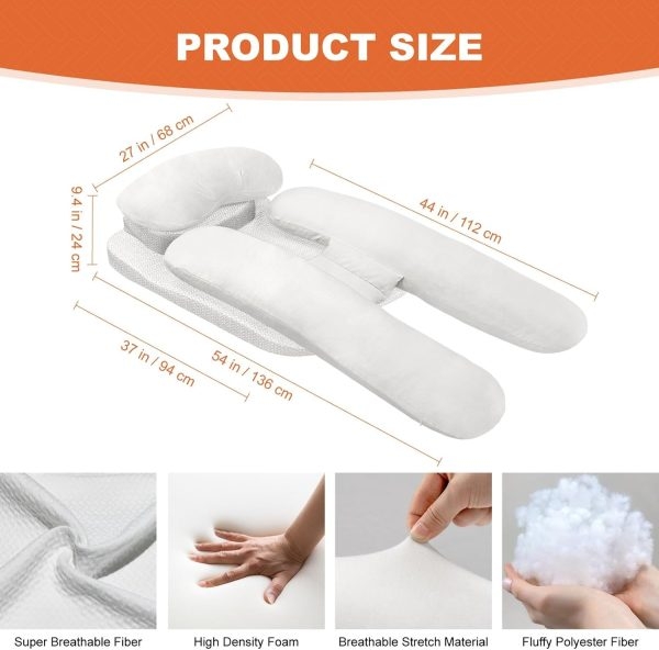 Side Sleeper Pillow With Arm Hole & Foam Wedge for Neck and Shoulder Pain - Imagem 11